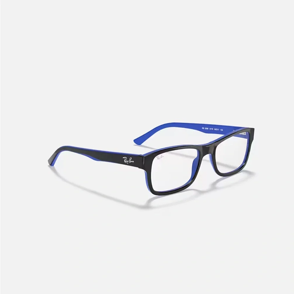 Ray-Ban Unisex Glasses RB5268 OPTICS Polished Black on Blue